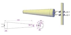 Log-per Antenna, 698-4000MHz, 12/14dB, 4.3-10f