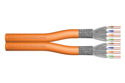 CAT 7 S-FTP inst.cab, Dca, 100 m ring, DX, orange
