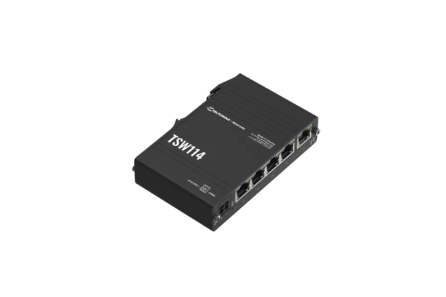 TSW114 Gigabit DIN Rail Ethernet Switch 5x1000 Mbps