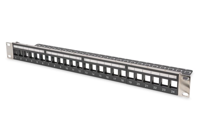 Modular Patch Panel for Keystone Jack 1U Rack Mount - Unload