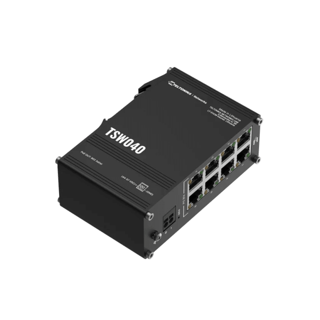 TSW040 8-port PoE+ Switch 8x100 Mbps, PoE