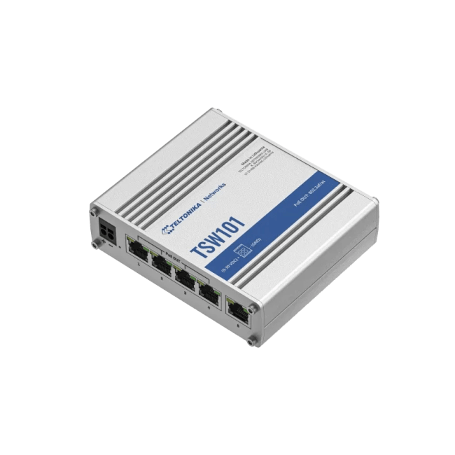 TSW101 Industrial POE+ Ethernet Switch 5x1000 Mbps, Profinet