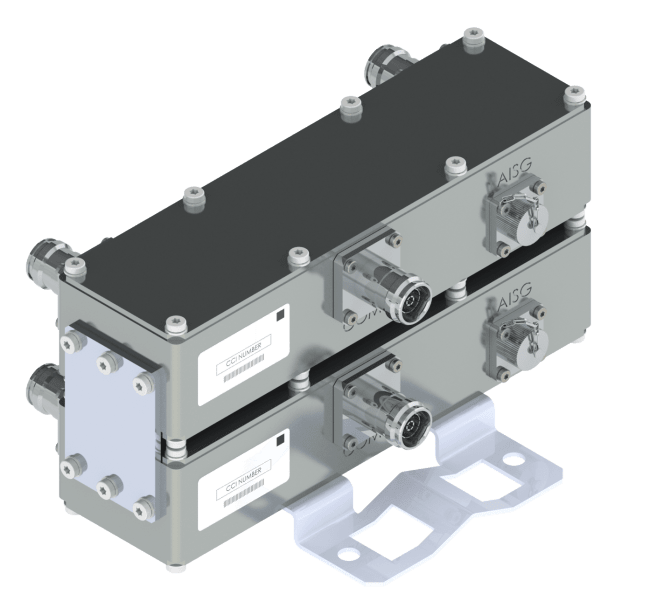 Outdoor Twin Diplexer 380-960/1425-3800MHz, 4.3-10f