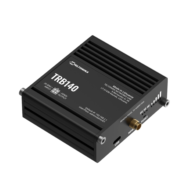 TRB140 Industrial Rugged LTE Gateway, ETH, Cat4 (bulk)