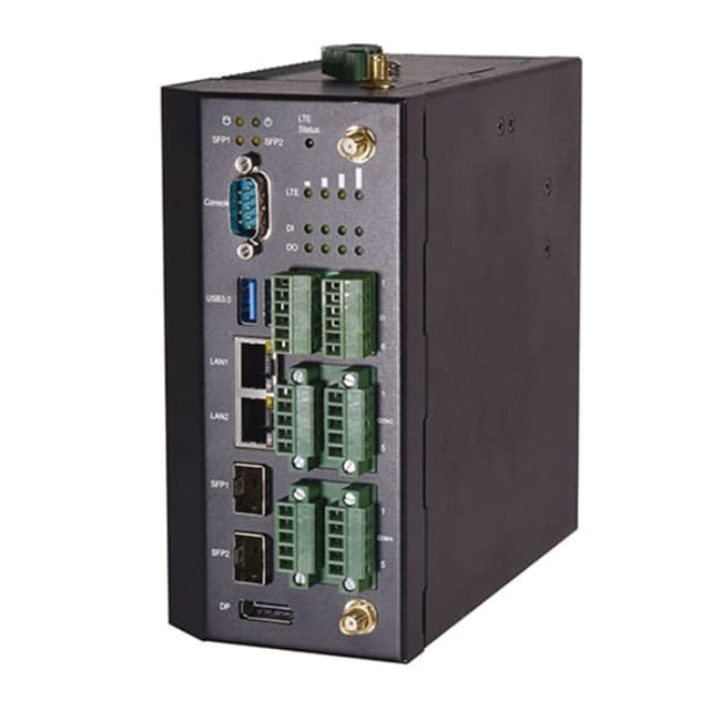 Robust DIN-rail Fanless Industrial Gateway with LTE/Wi-Fi 6