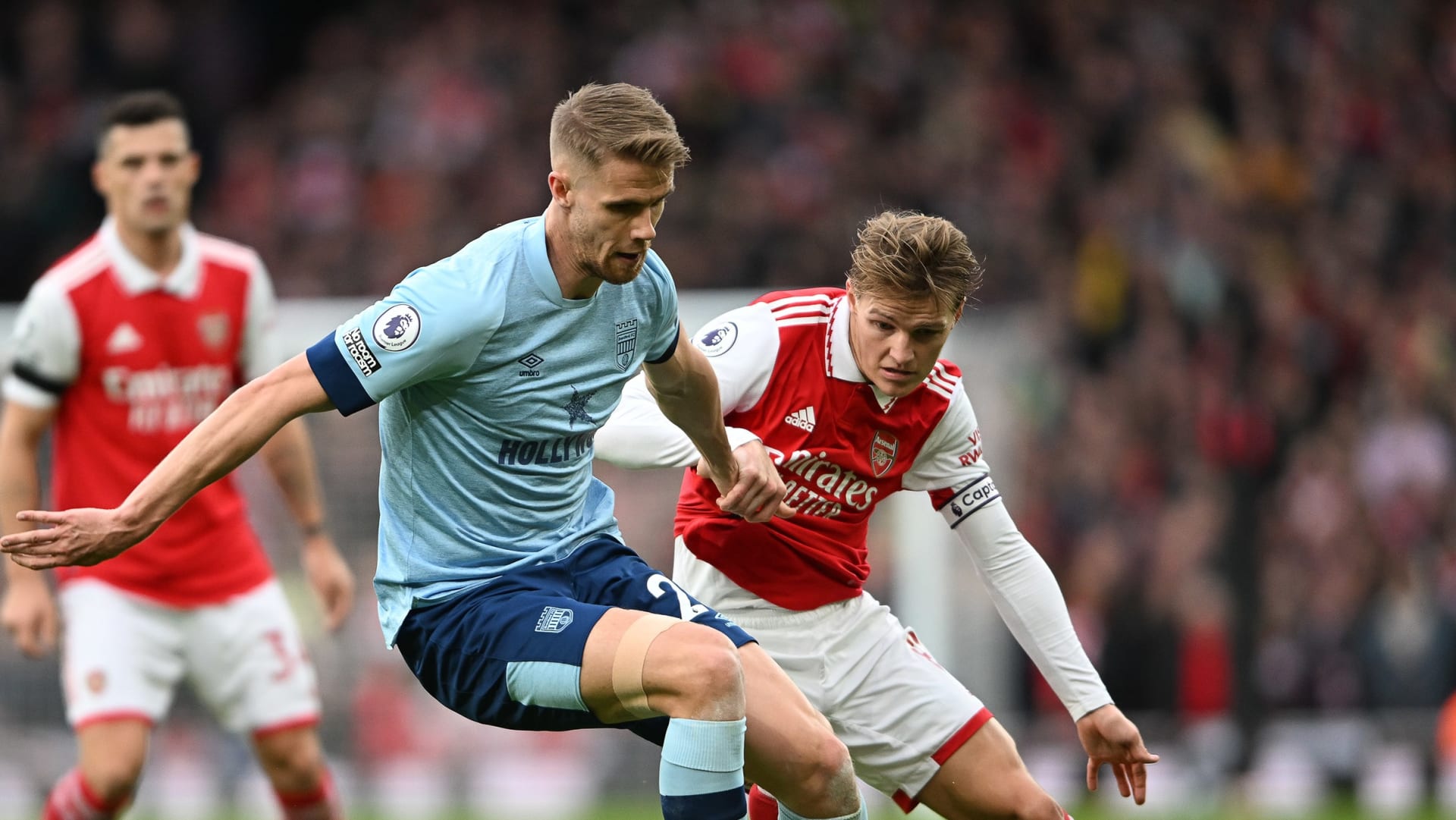 Kristoffer Ajer v Martin Odegaard - Brentford v Arsenal