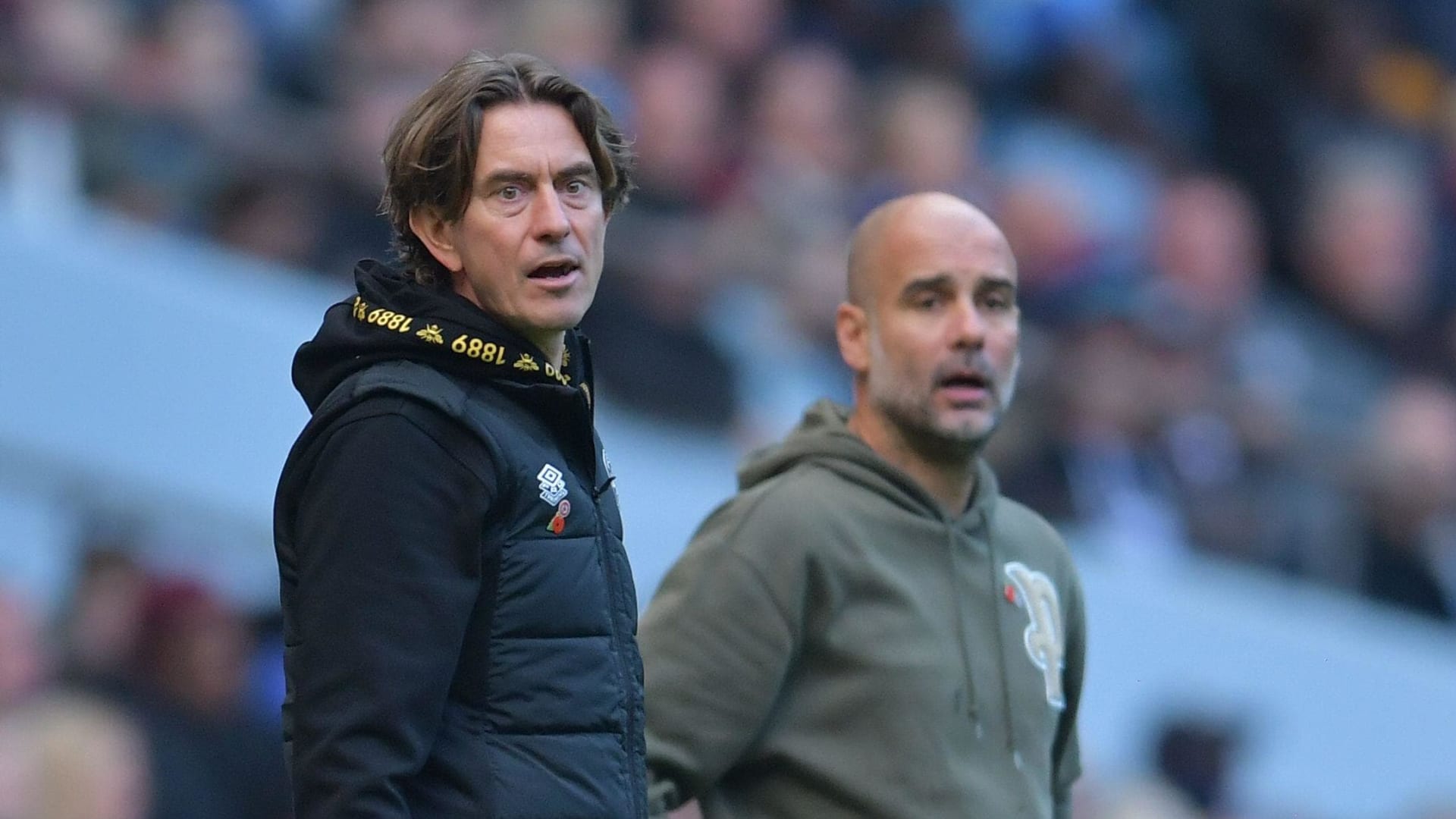 Thomas Frank and Pep Guardiola
