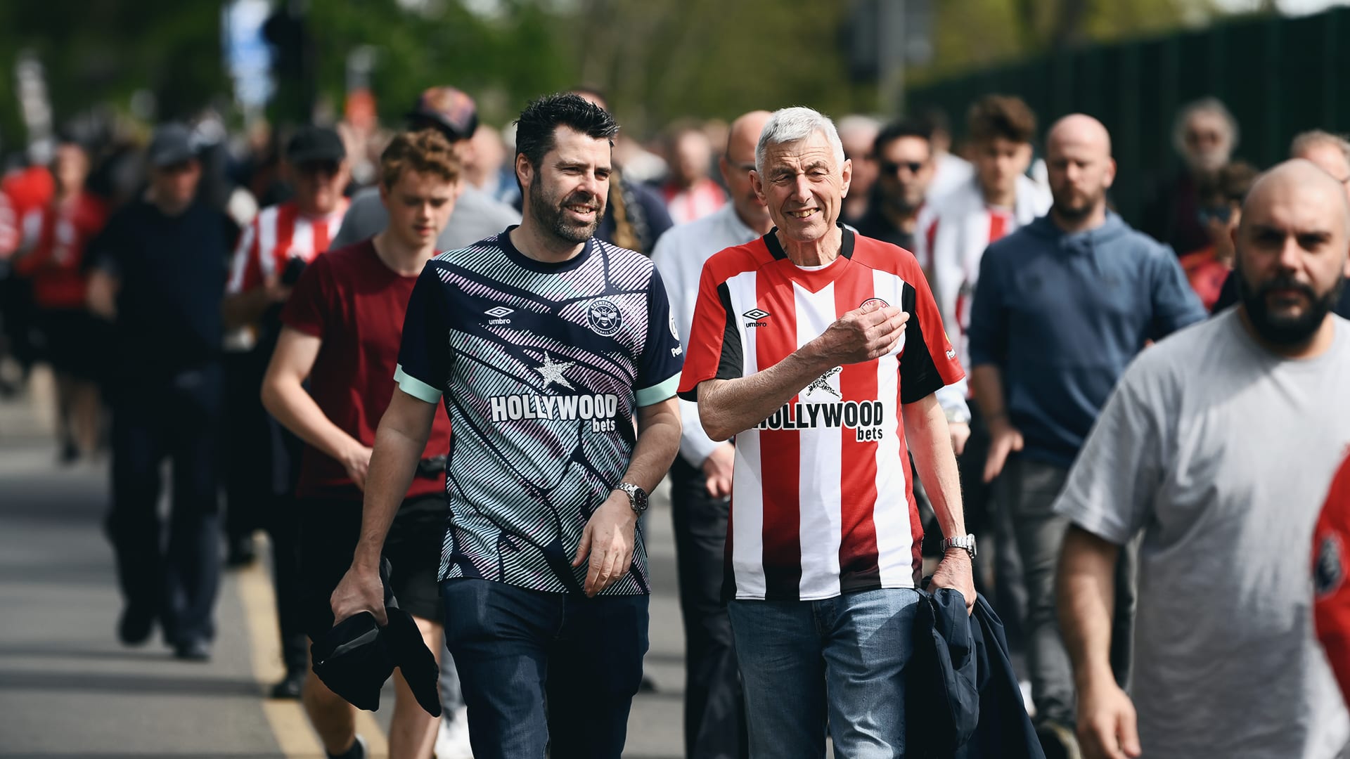Brentford supporters outside Gtech