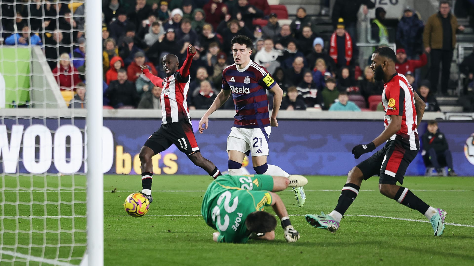 Brentford goal v Newcastle