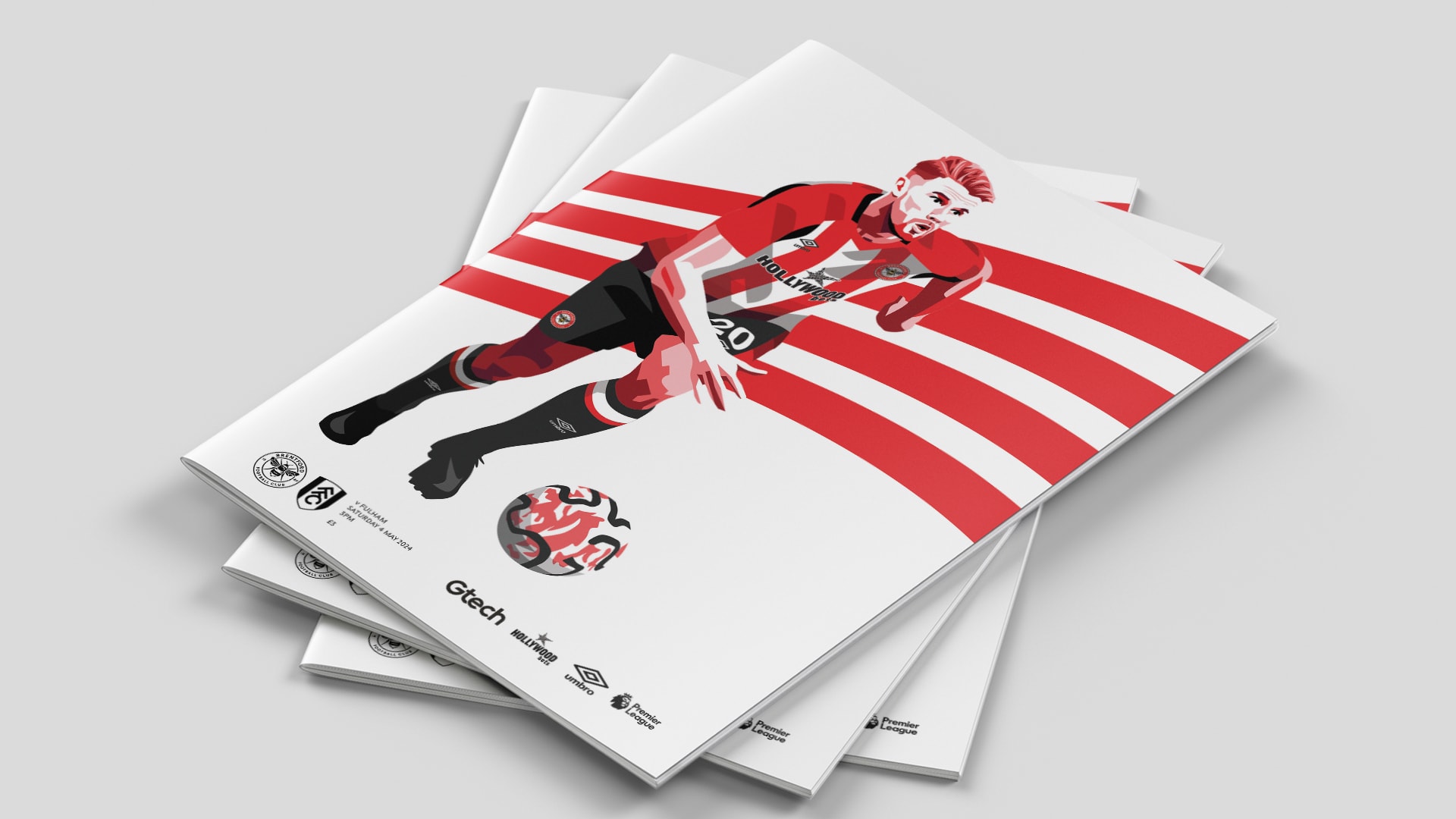 Fulham v Brentford programme mock-up