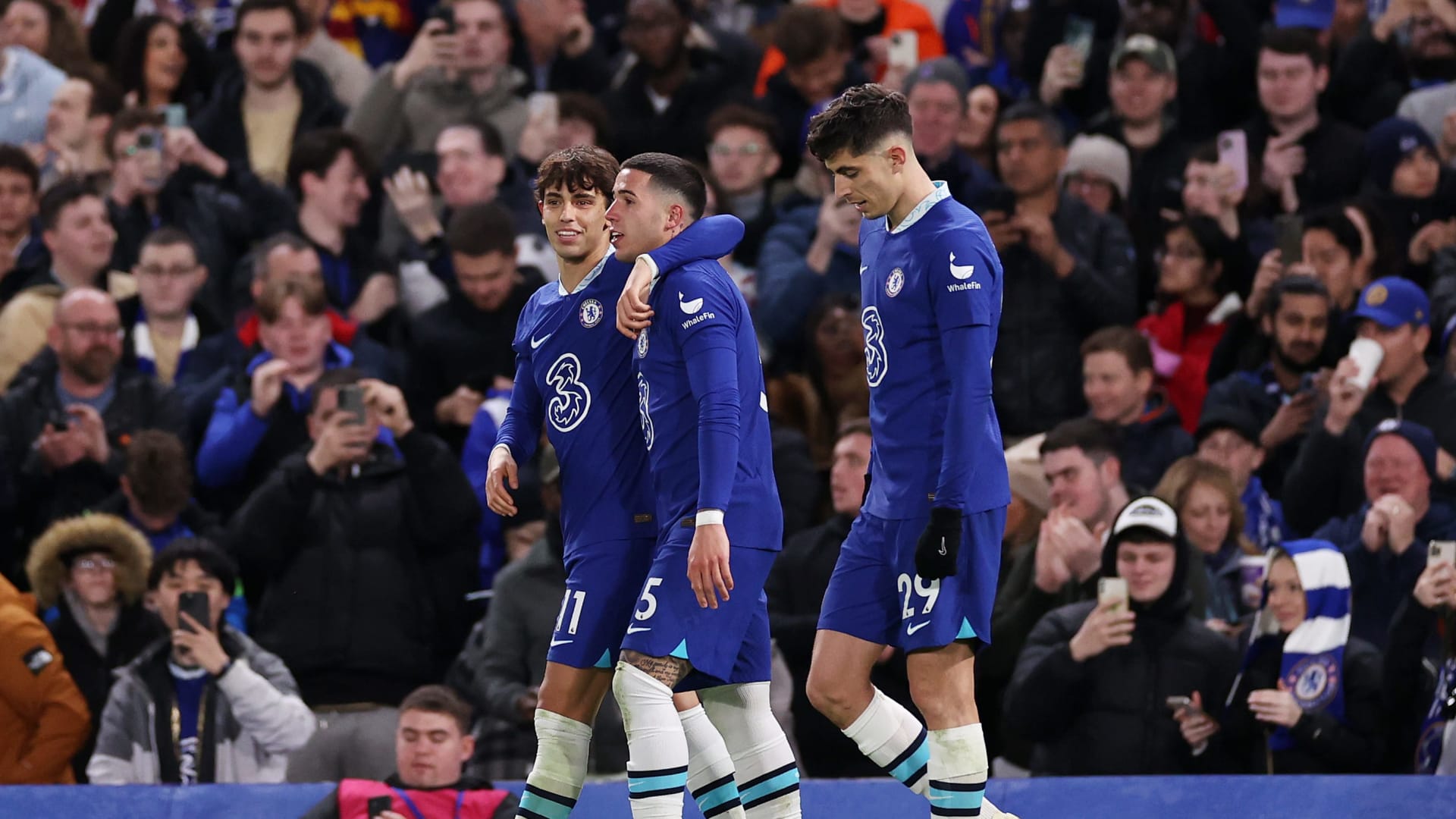 Chelsea players celebrate