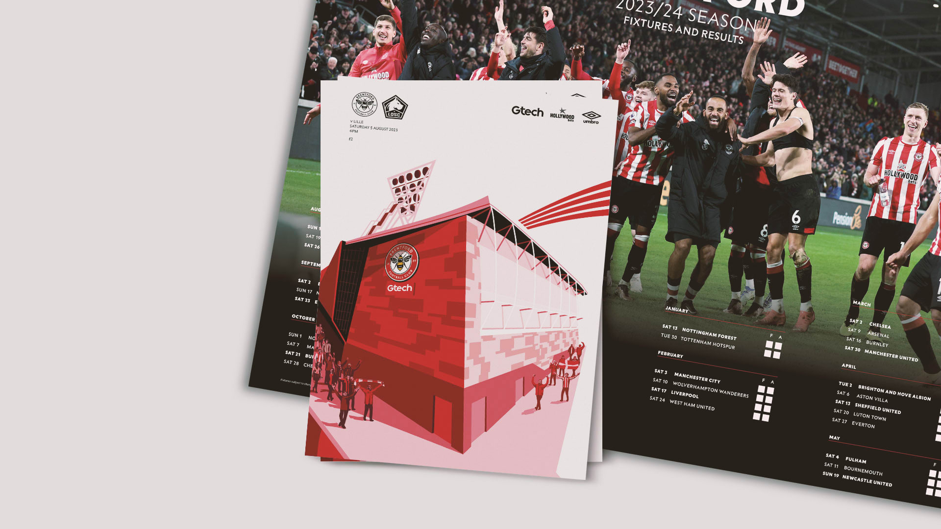Lille programme cover and pull-out poster mock-up
