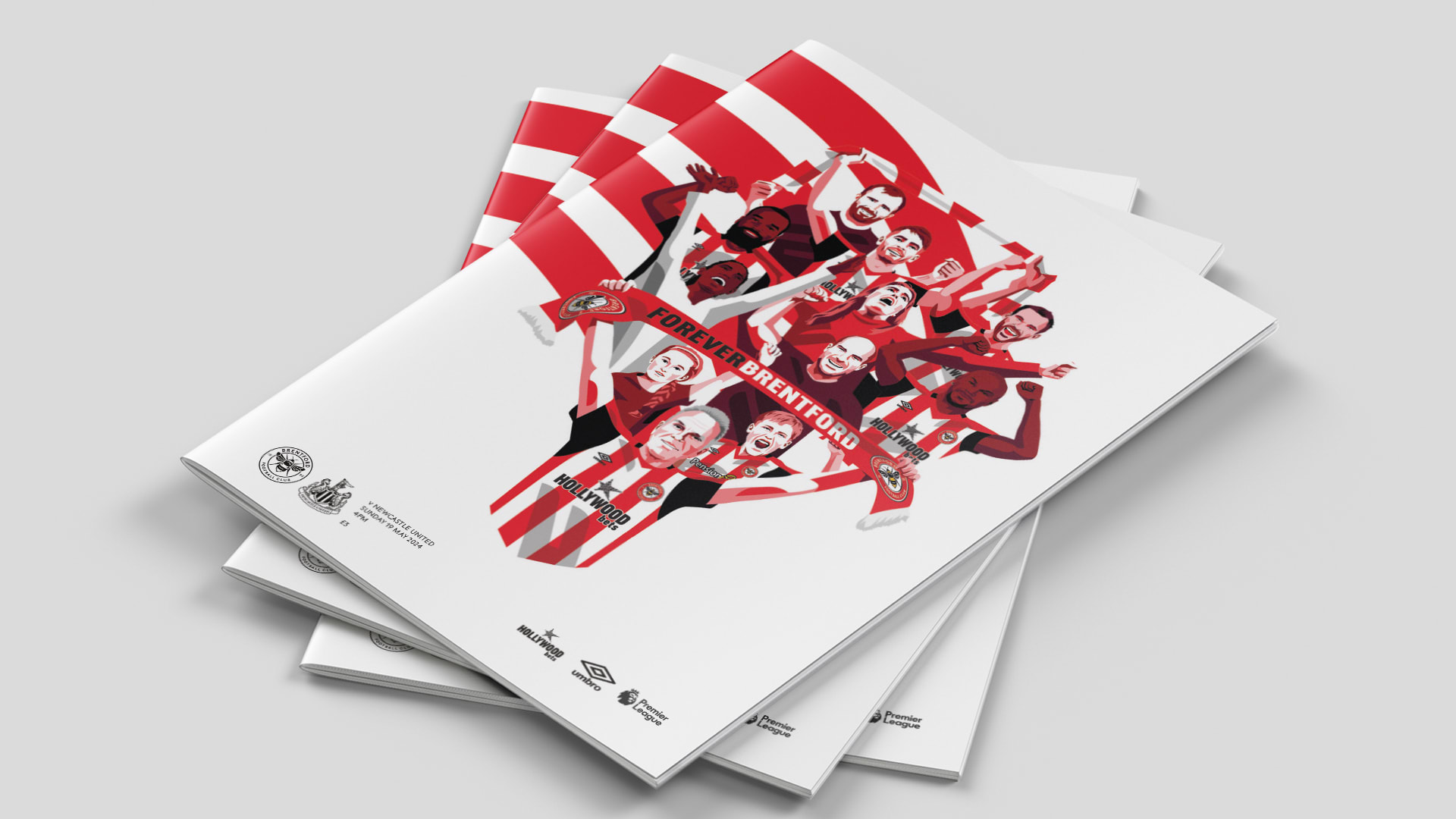 Brentford v Newcastle - front cover spread