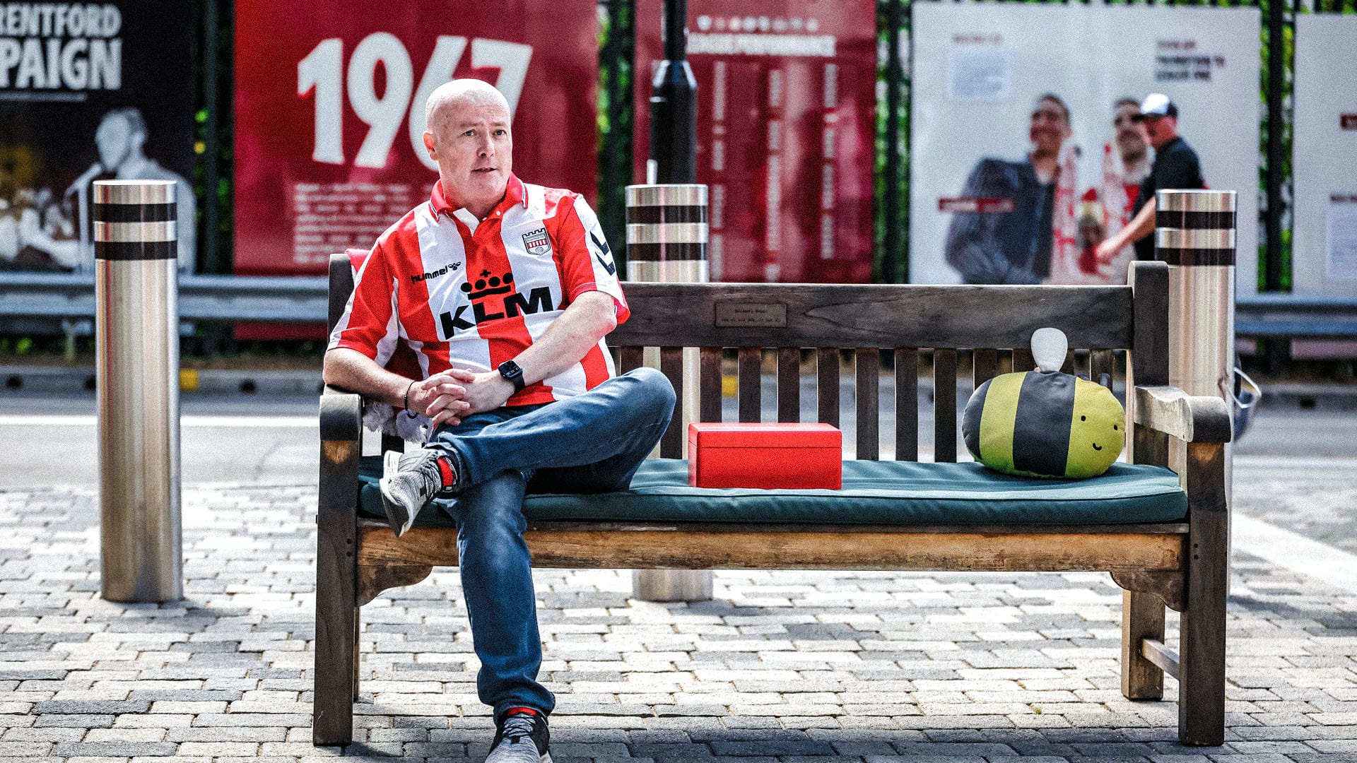 Fan on bench