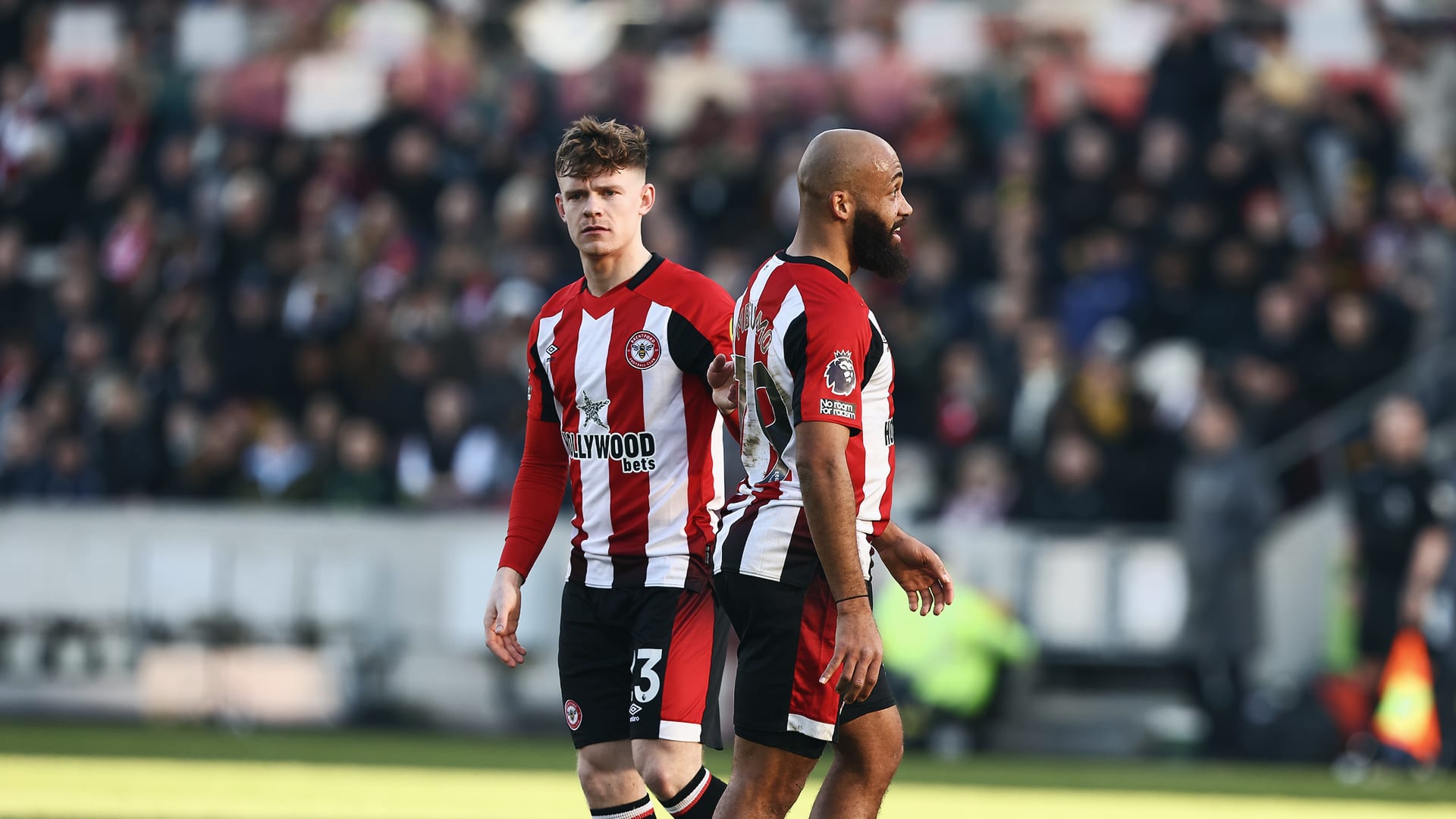 Keane Lewis-Potter and Bryan Mbeumo