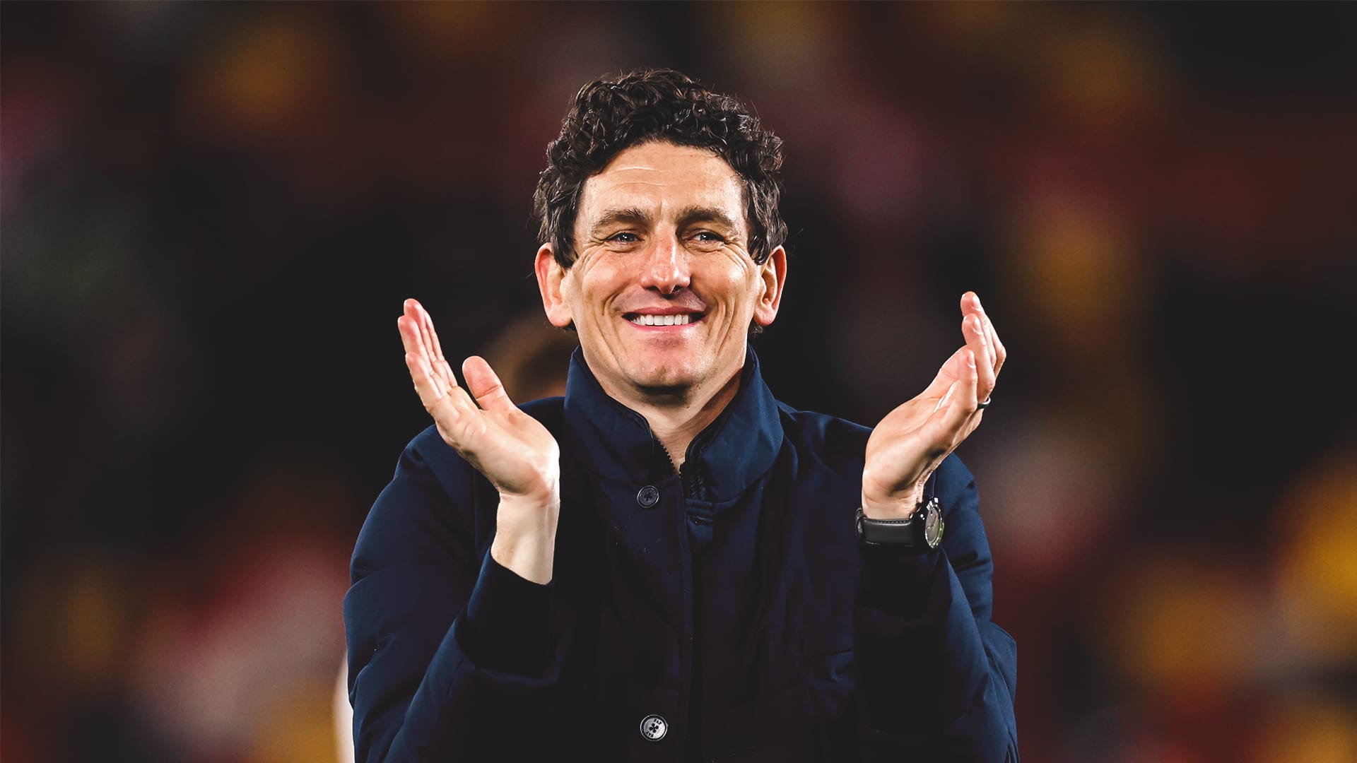 Keith Andrews clapping