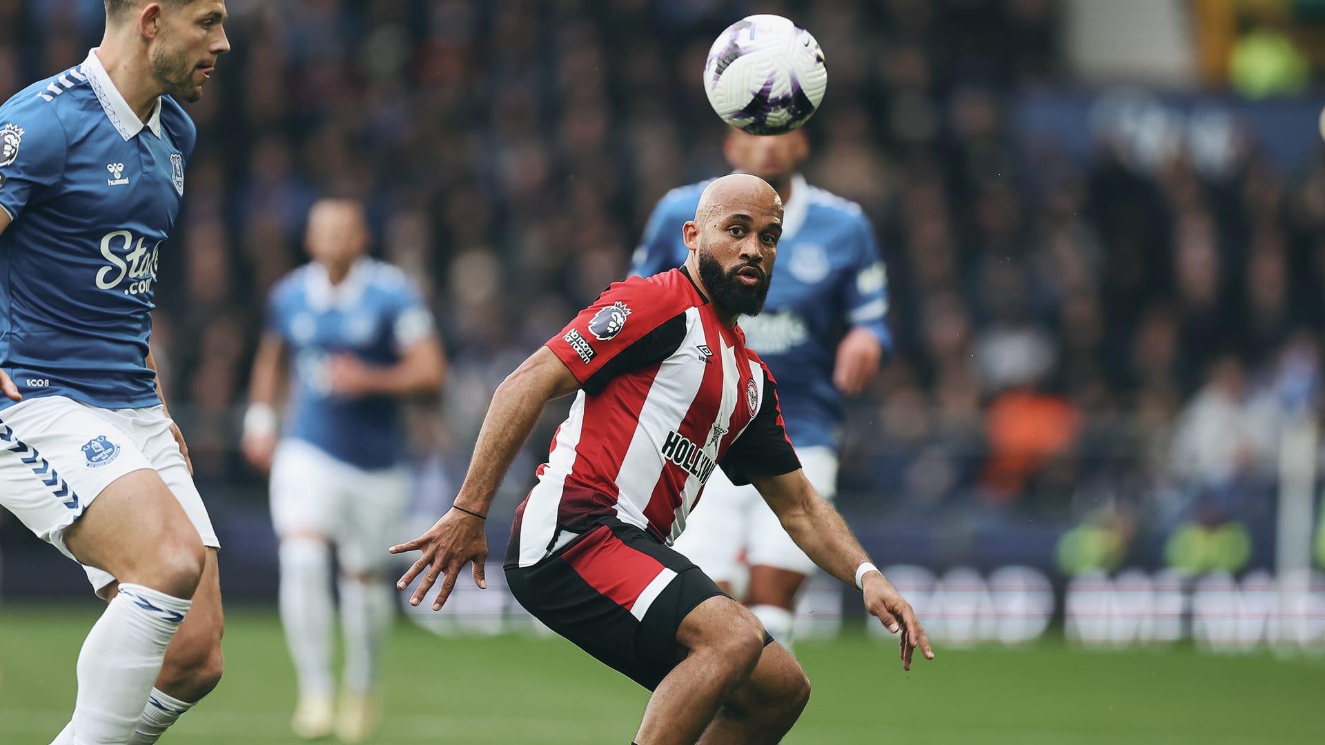 Bryan Mbeumo v Everton 