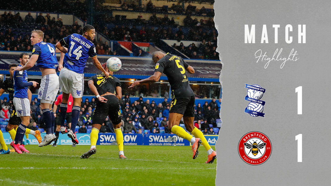 Match Highlights: Birmingham City 1 Brentford 1