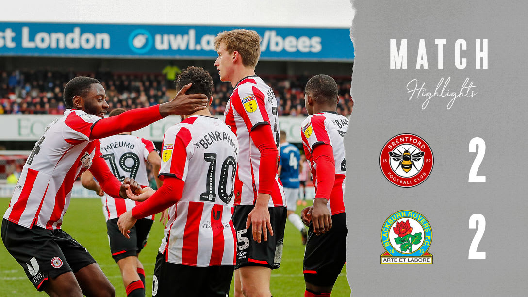 Match Highlights: Brentford 2 Blackburn Rovers 2