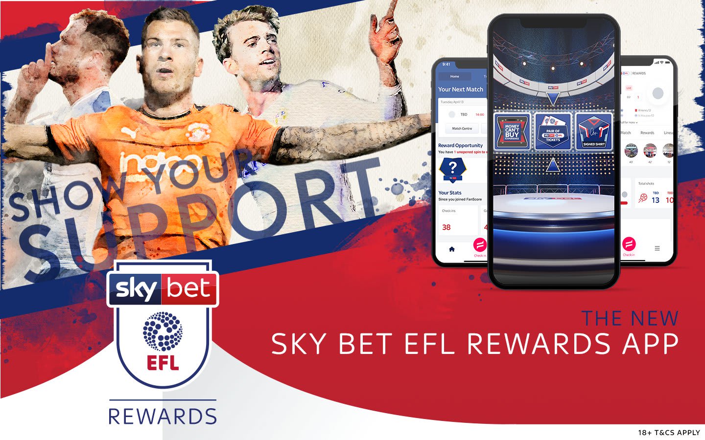 WIN TICKETS, SIGNED SHIRTS AND MORE  ON THE NEW SKY BET EFL REWARDS APP