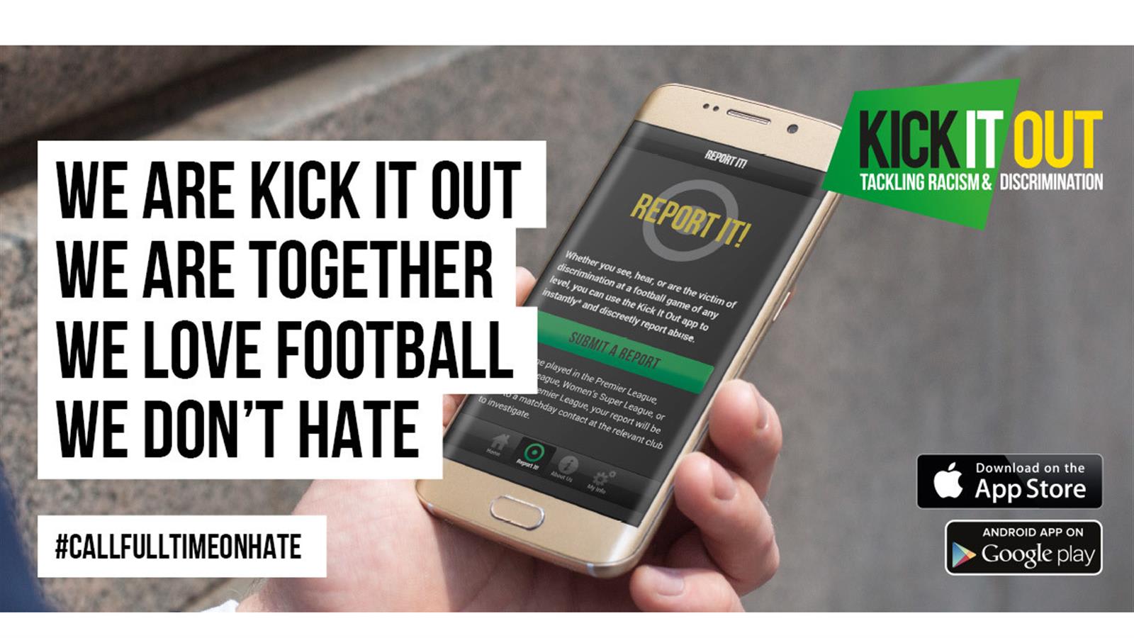 Today's match against Wigan Athletic dedicated to work of Kick It Out