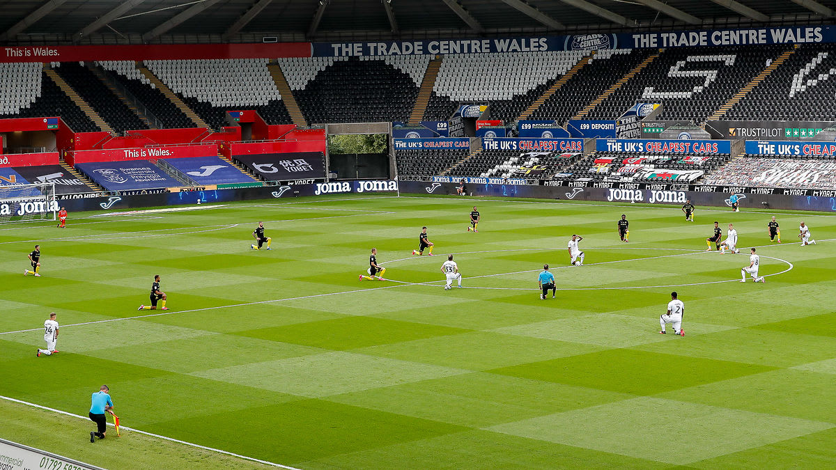 Bees continue support for racial equality at Play-Off tie
