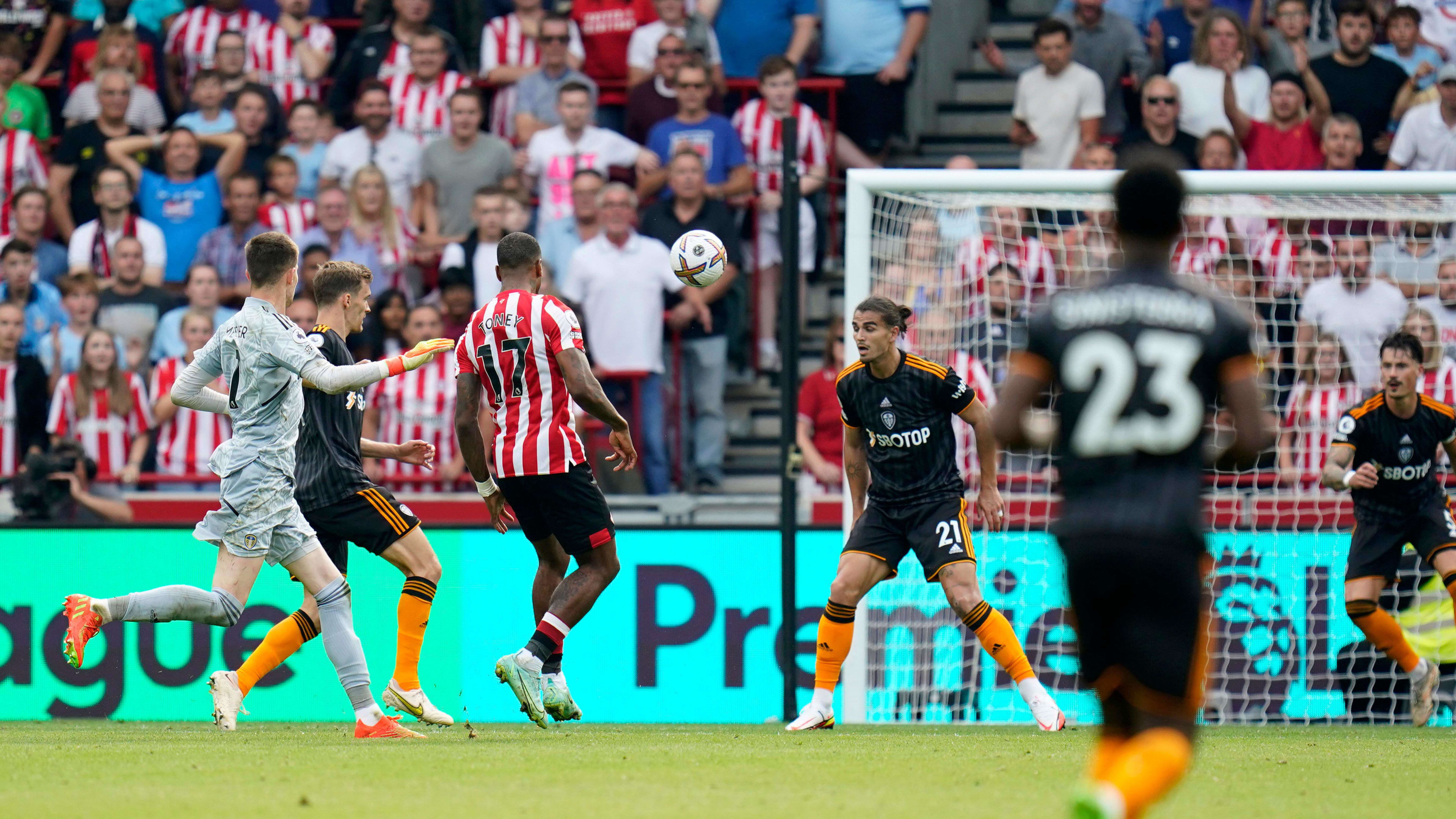 Ivan Toney third goal v Leeds United