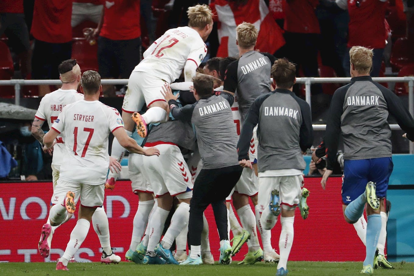 Emotional scenes as Denmark qualify for Euro 2020 Last 16