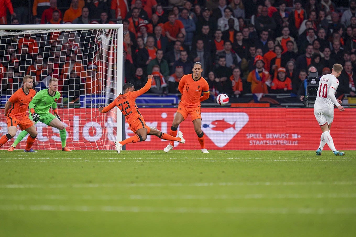Christian Eriksen scores with first touch back for Denmark