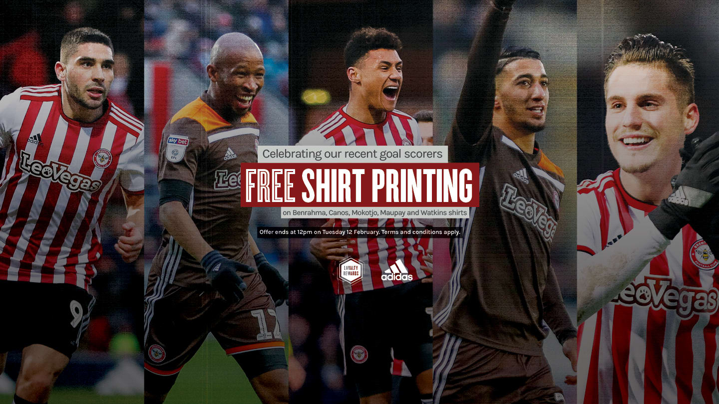 Celebrate with our goal scorers with free shirt printing for five days