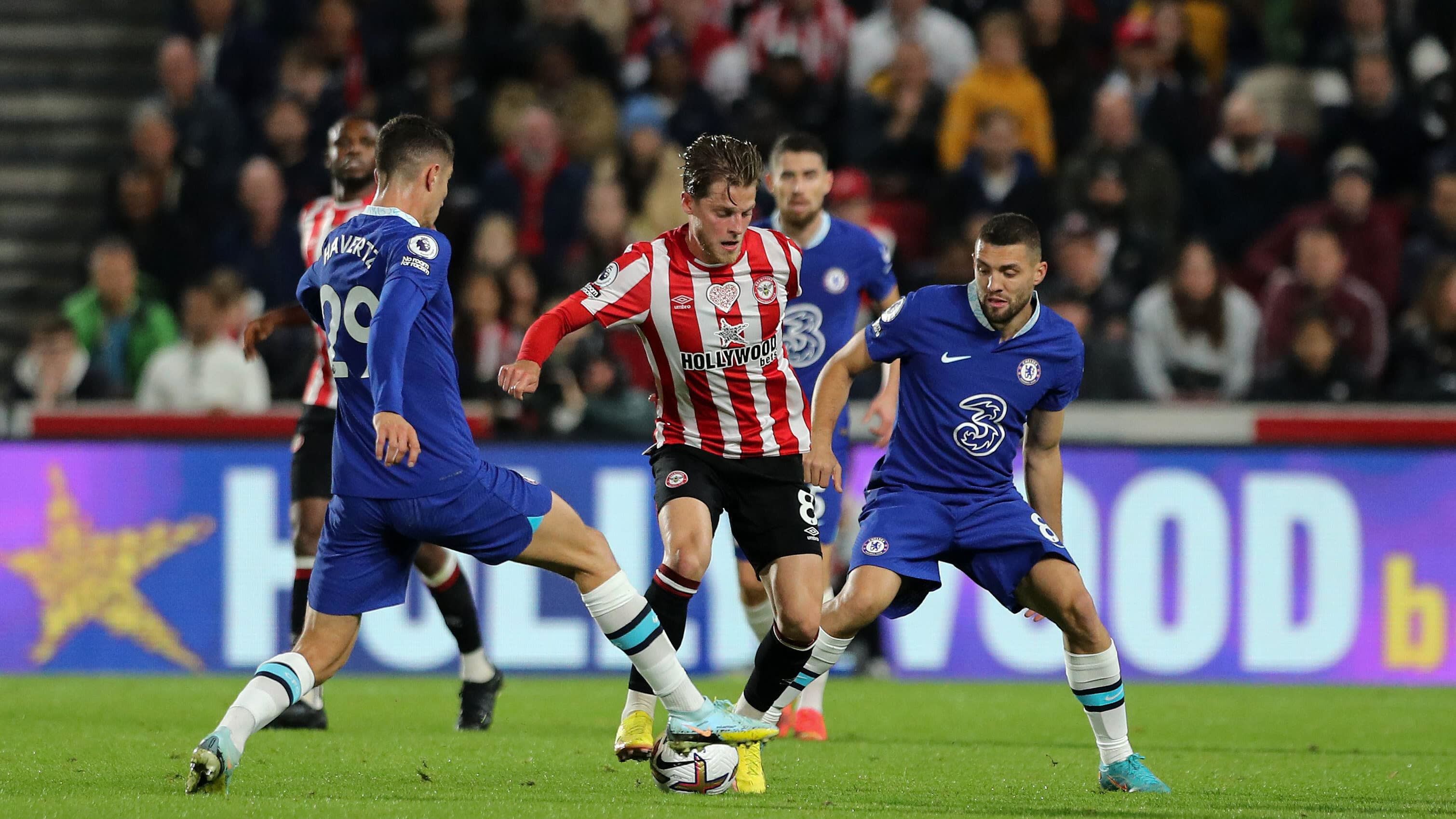 Mathias Jensen v Chelsea