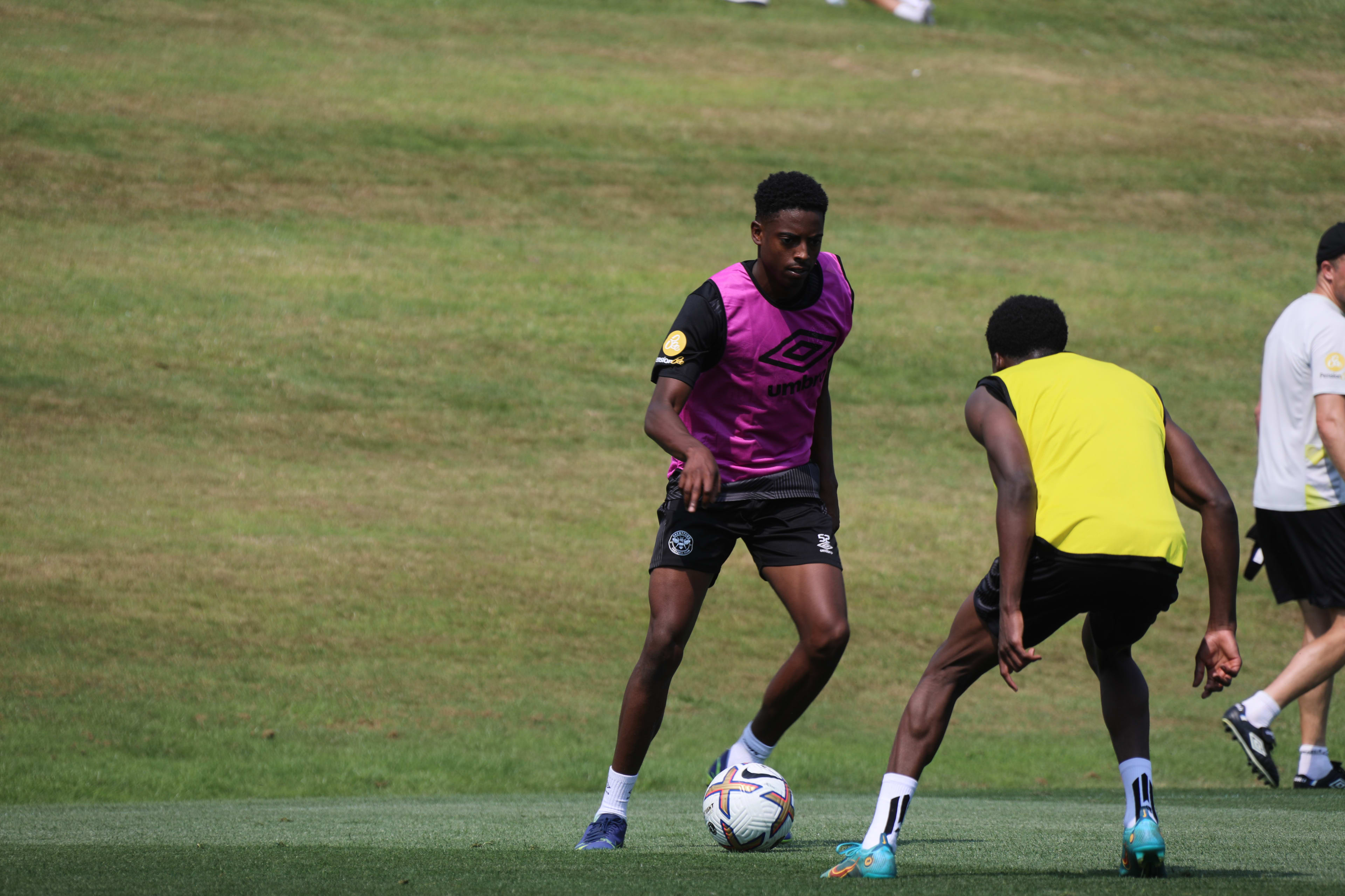 Kyreece Lisbie in training in South Wales