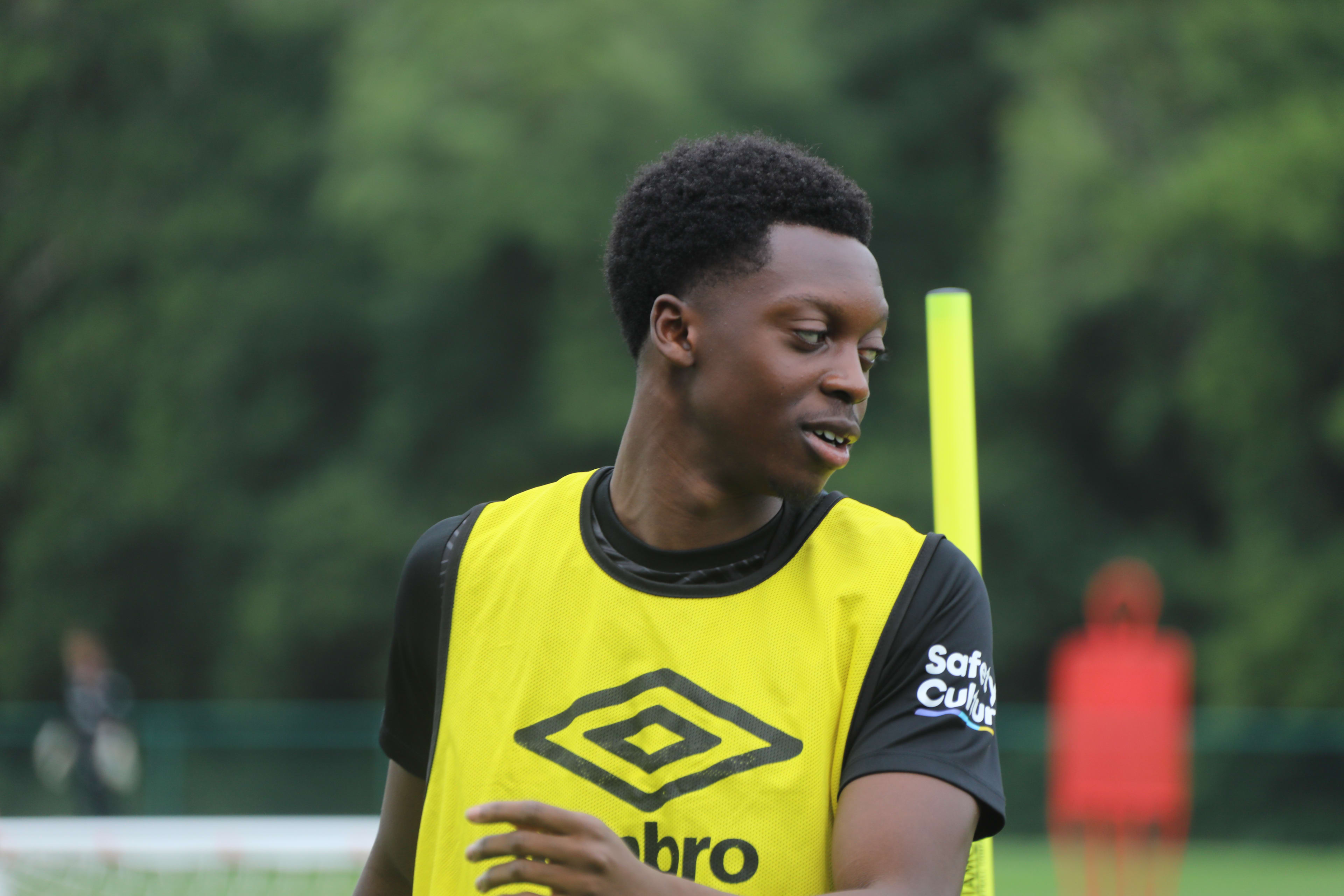 Val Adedokun gets to work in training 