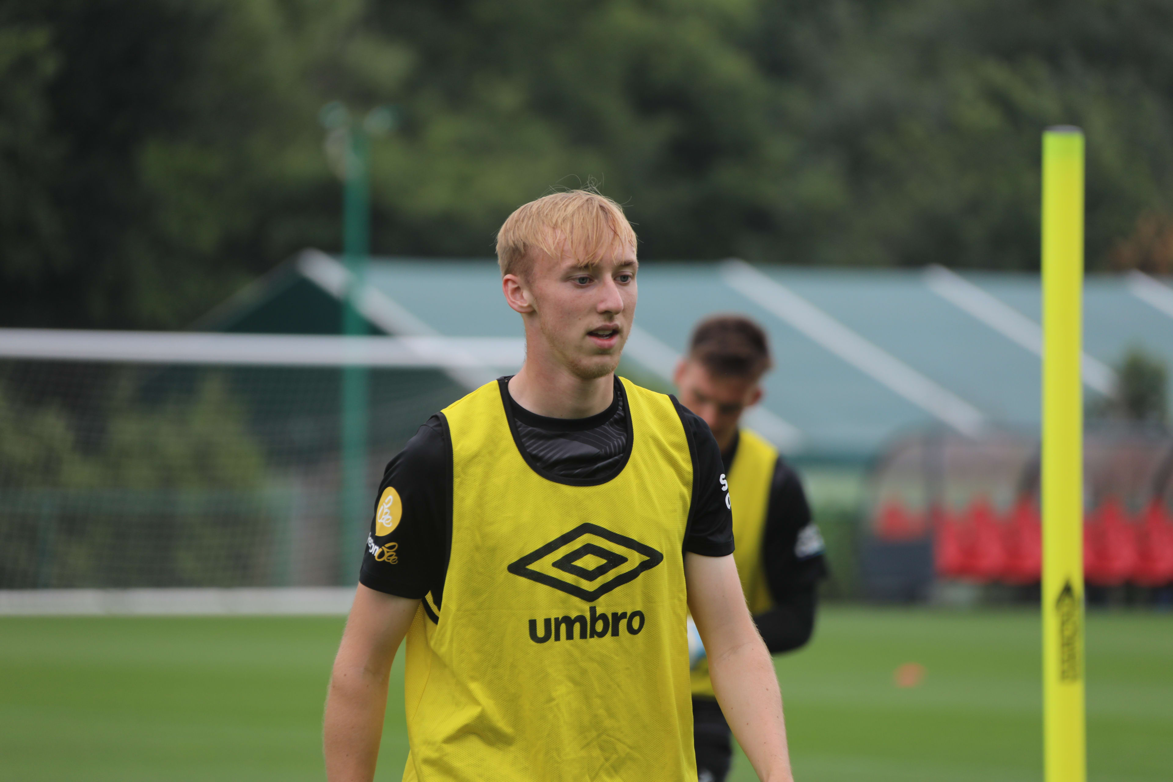 Max Dickov in pre-season training in Wales