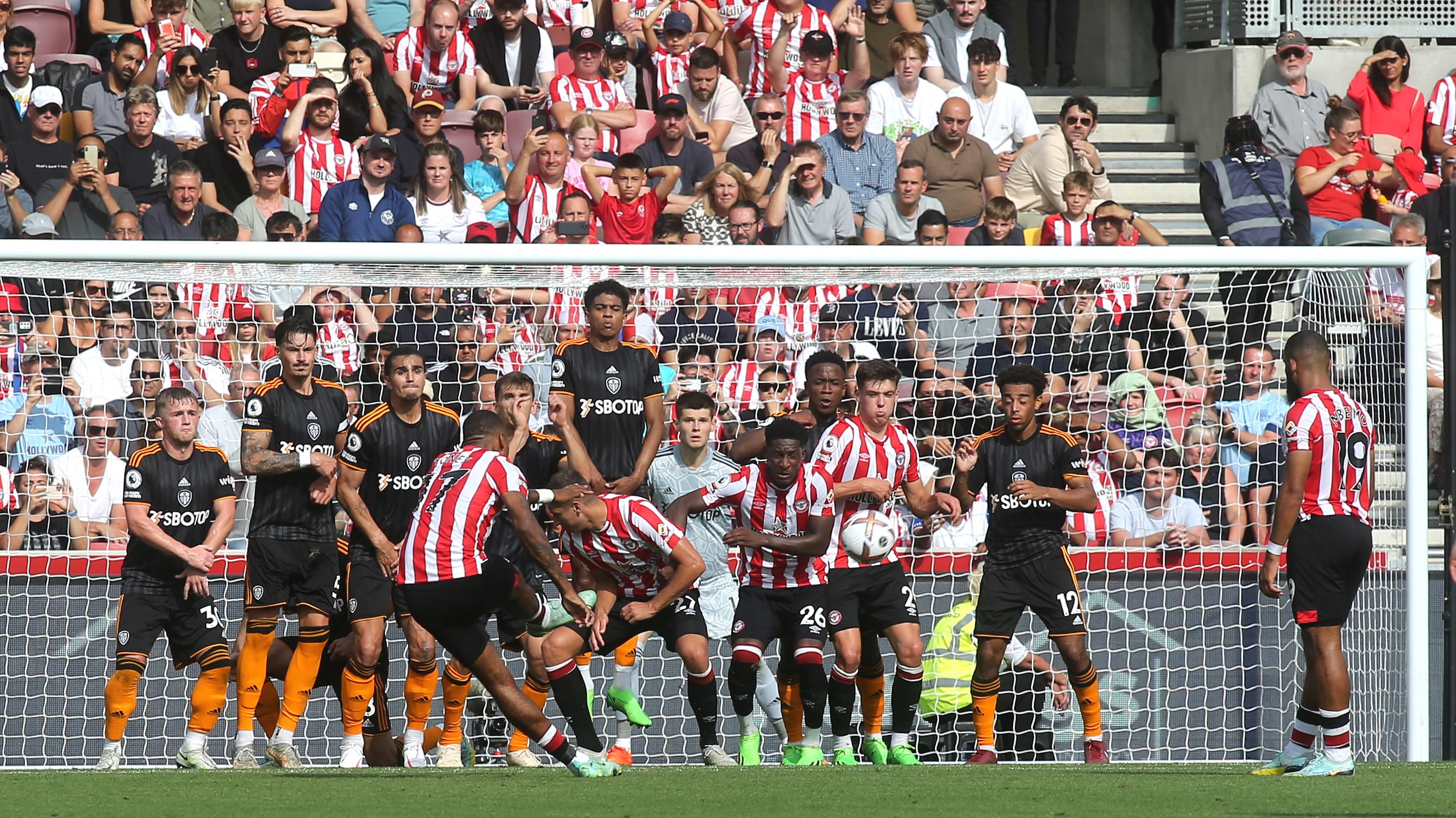 The striker scored a superb free-kick to double his tally