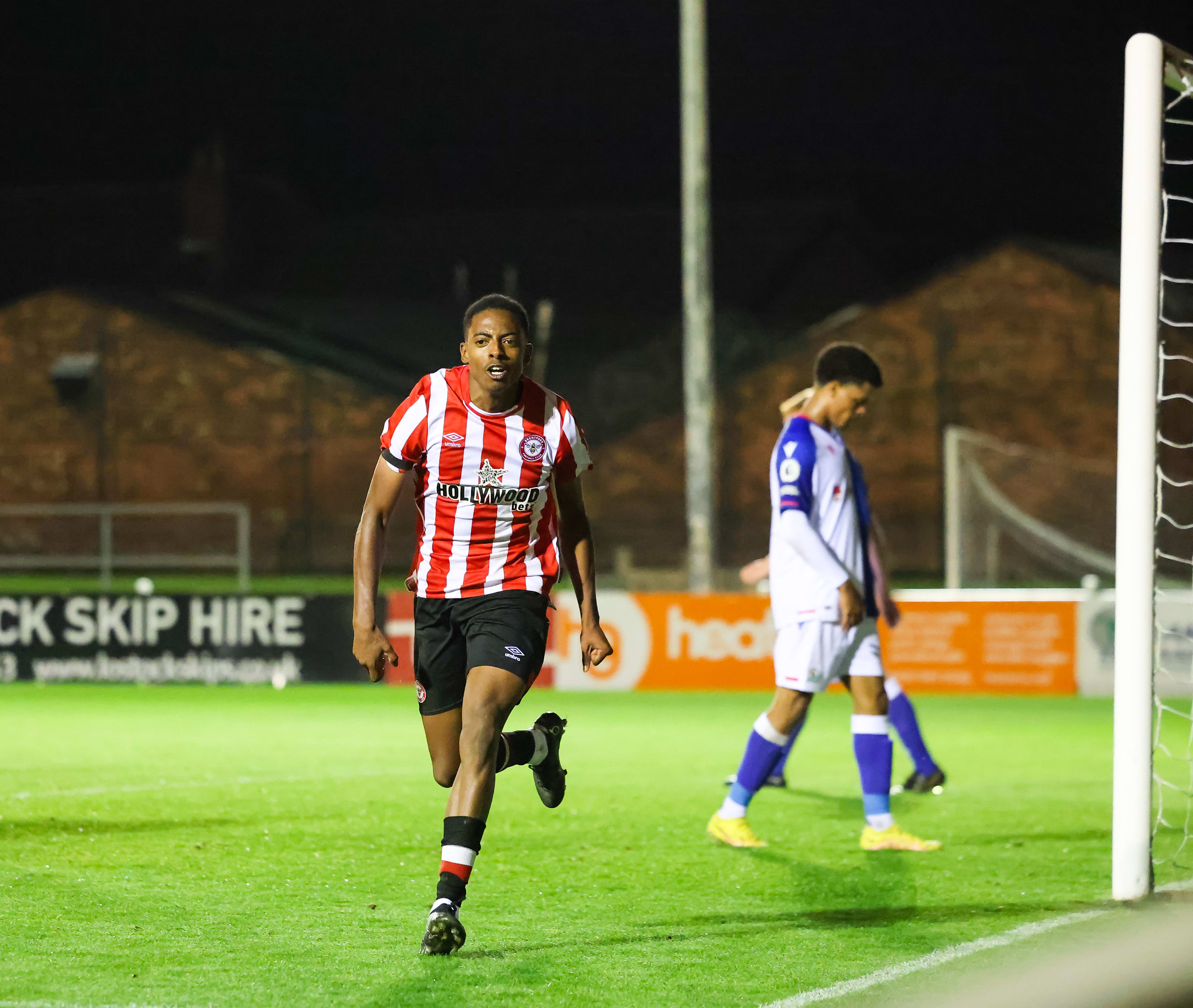 Kyreece Lisbie celebrates netting late on