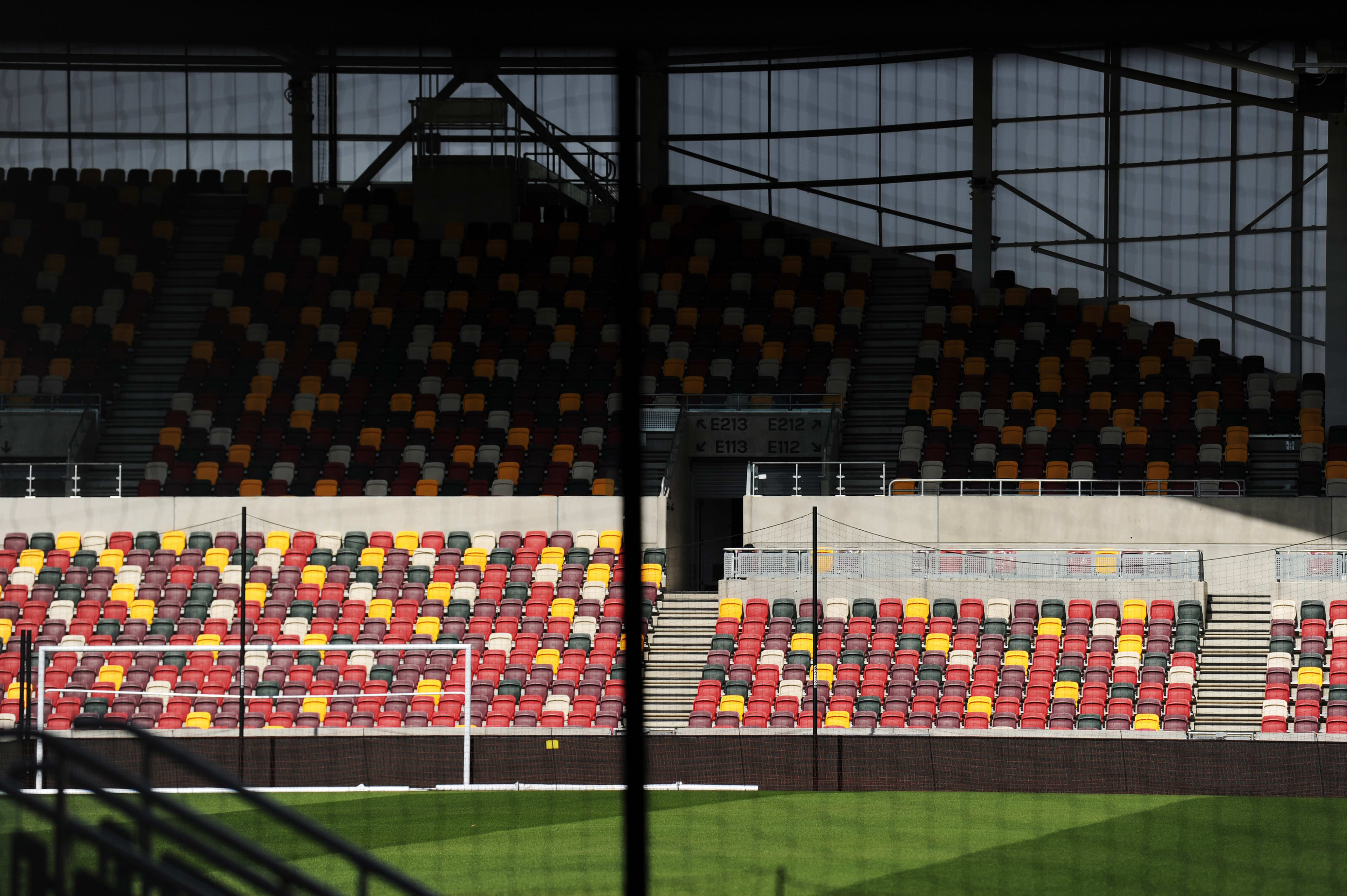 Brentford Community Stadium ahead of its first game versus Oxford United on 1 September 2020 in a pre-season friendly