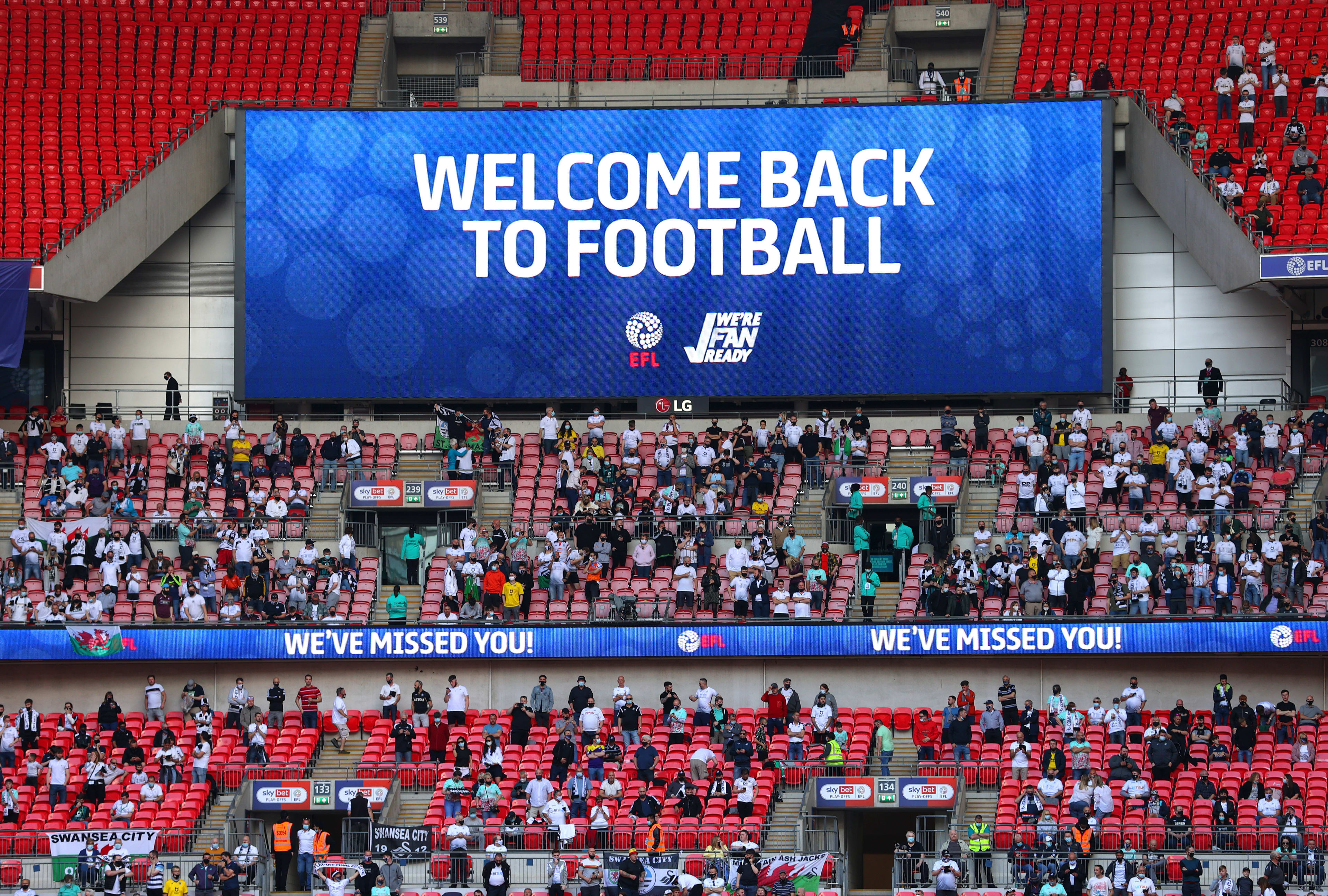Wembley welcomes Bees fans back to football at the 2020/21 Play Off final