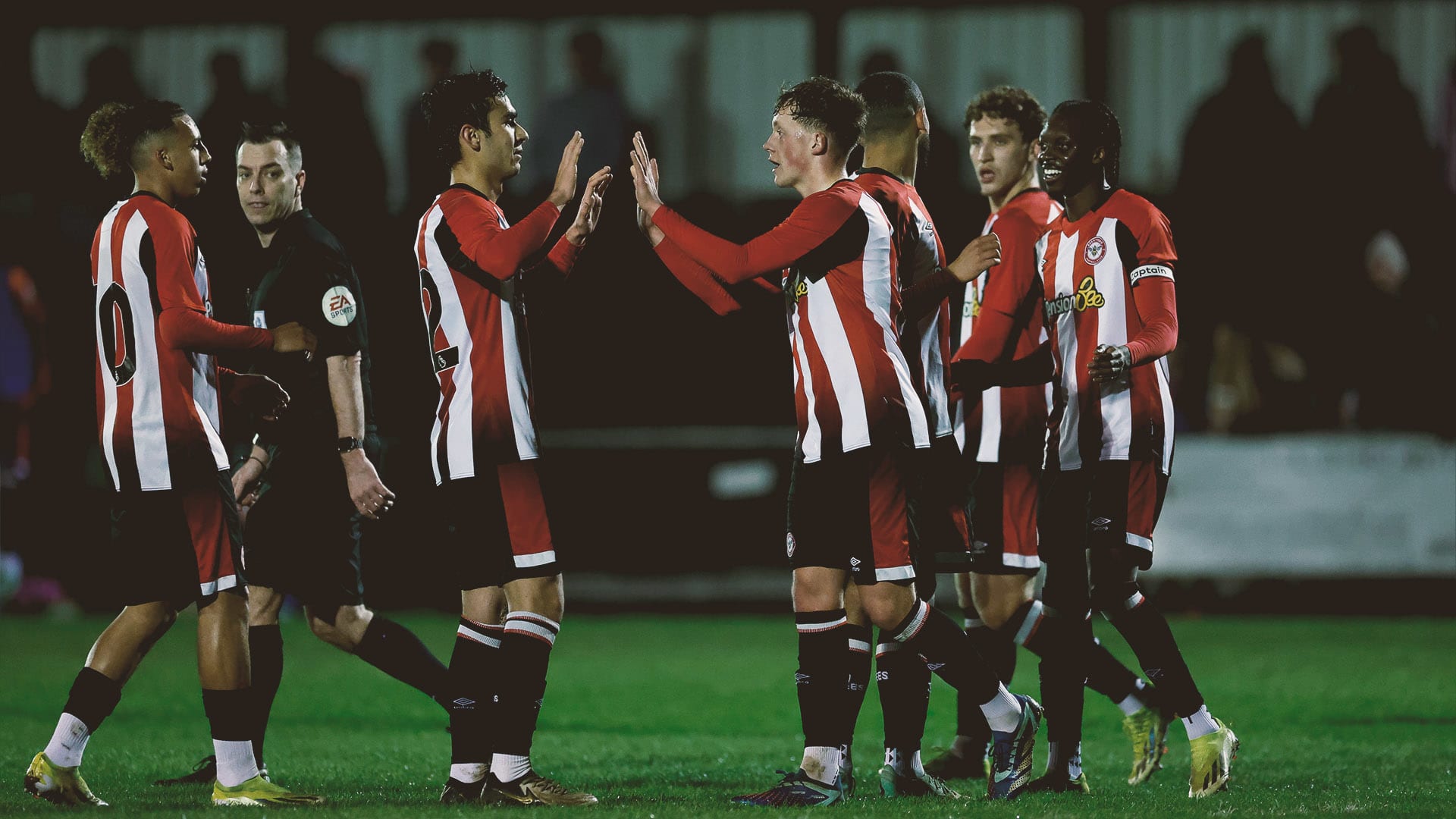 Team celebration v Hitchin