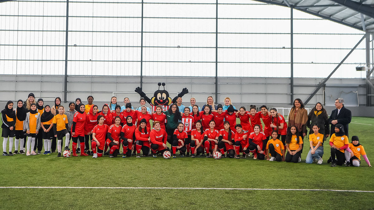 Watch: Afghan girls welcomed to Brentford