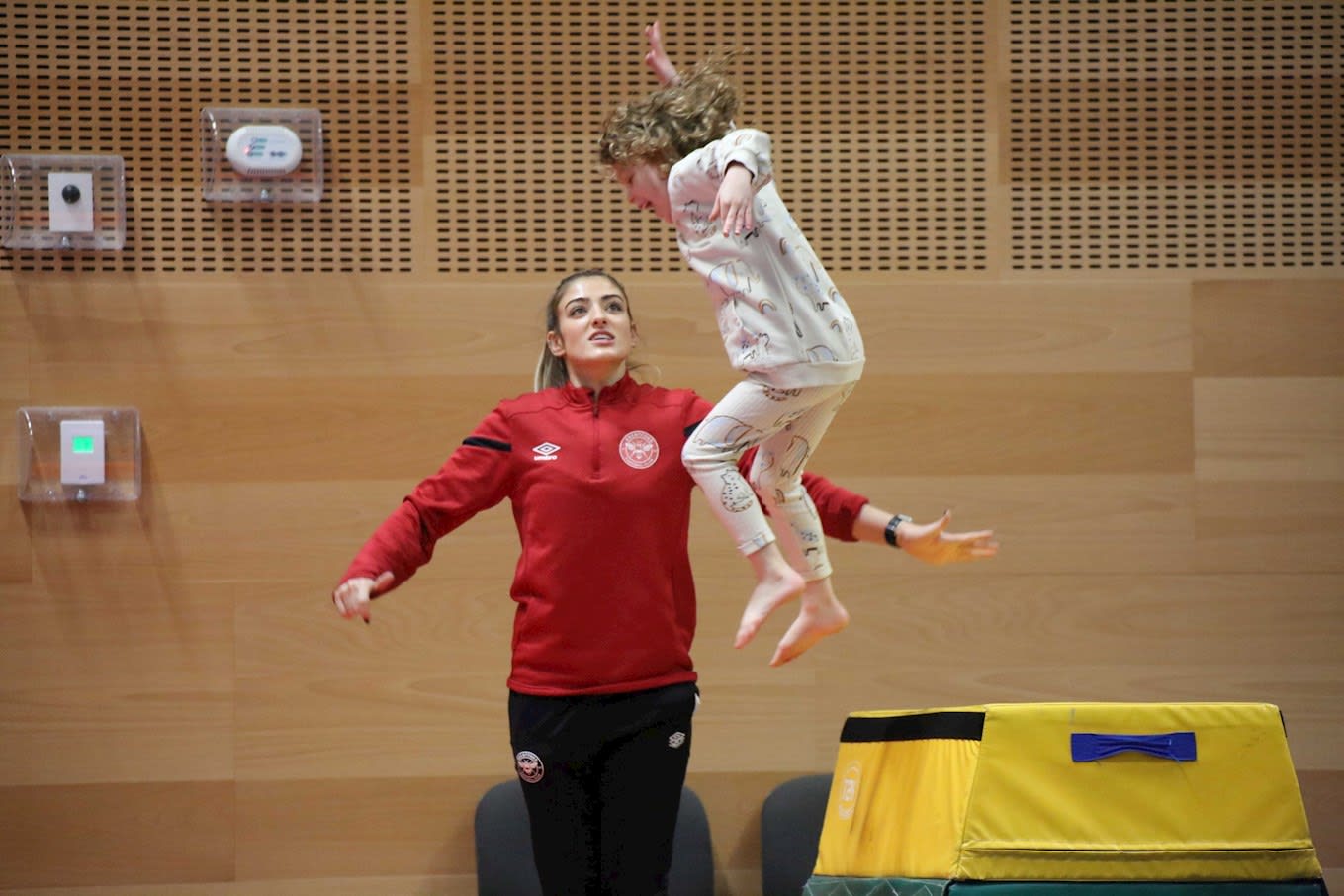 Young gymnasts mark International Womens Day