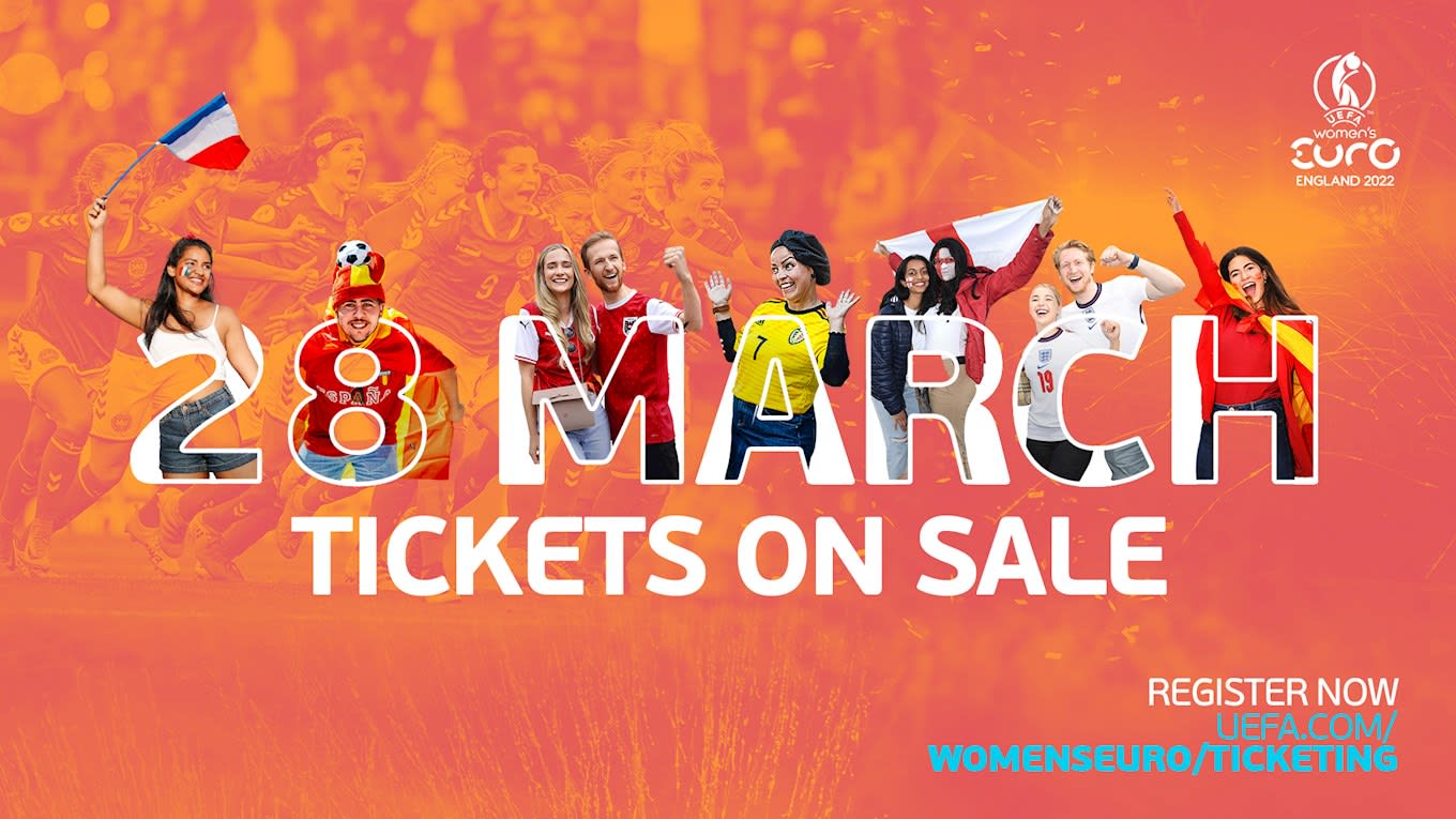 With 100 days to go, tickets go on sale for the biggest Womenâ€™s EURO ever