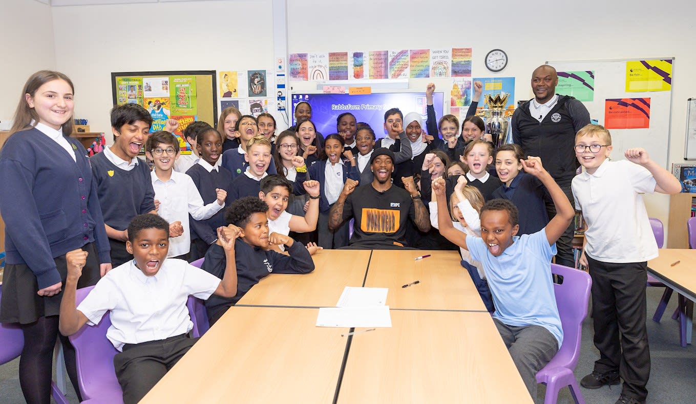 Ivan Toney No Room for Racism school session gallery