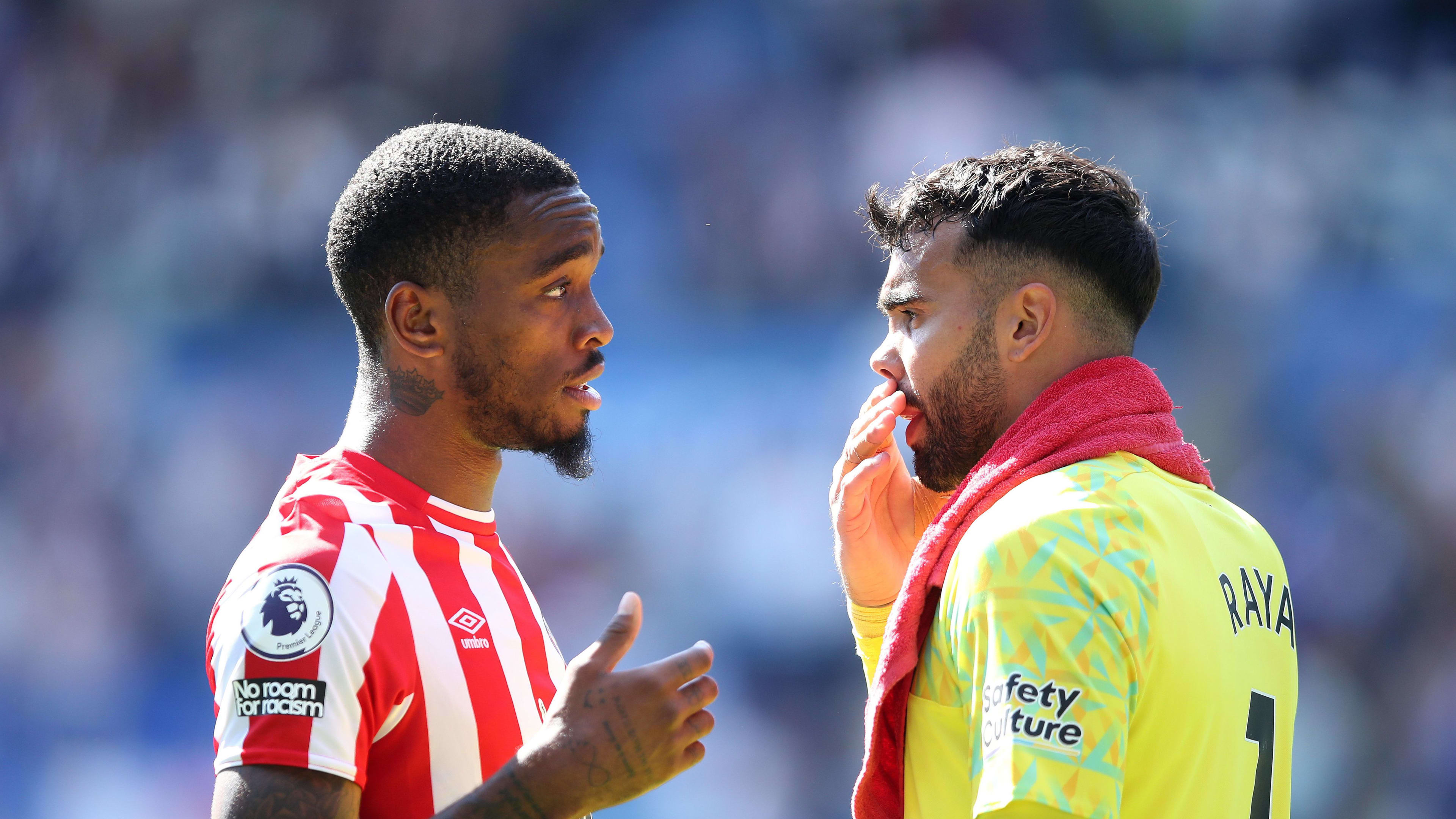 David Raya and Ivan Toney