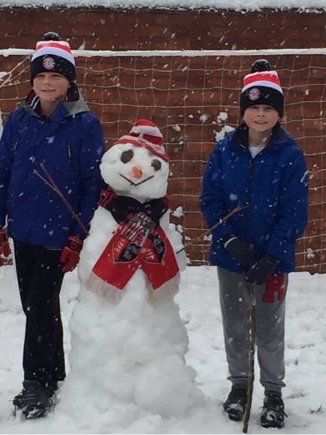 Noel Sheldrake wins snowman competition
