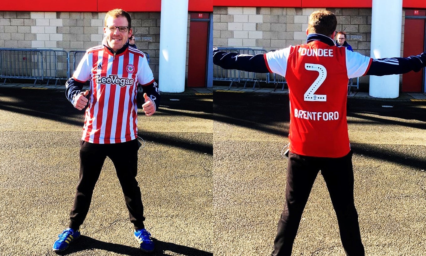 Fan cycles from Dundee to Brentford