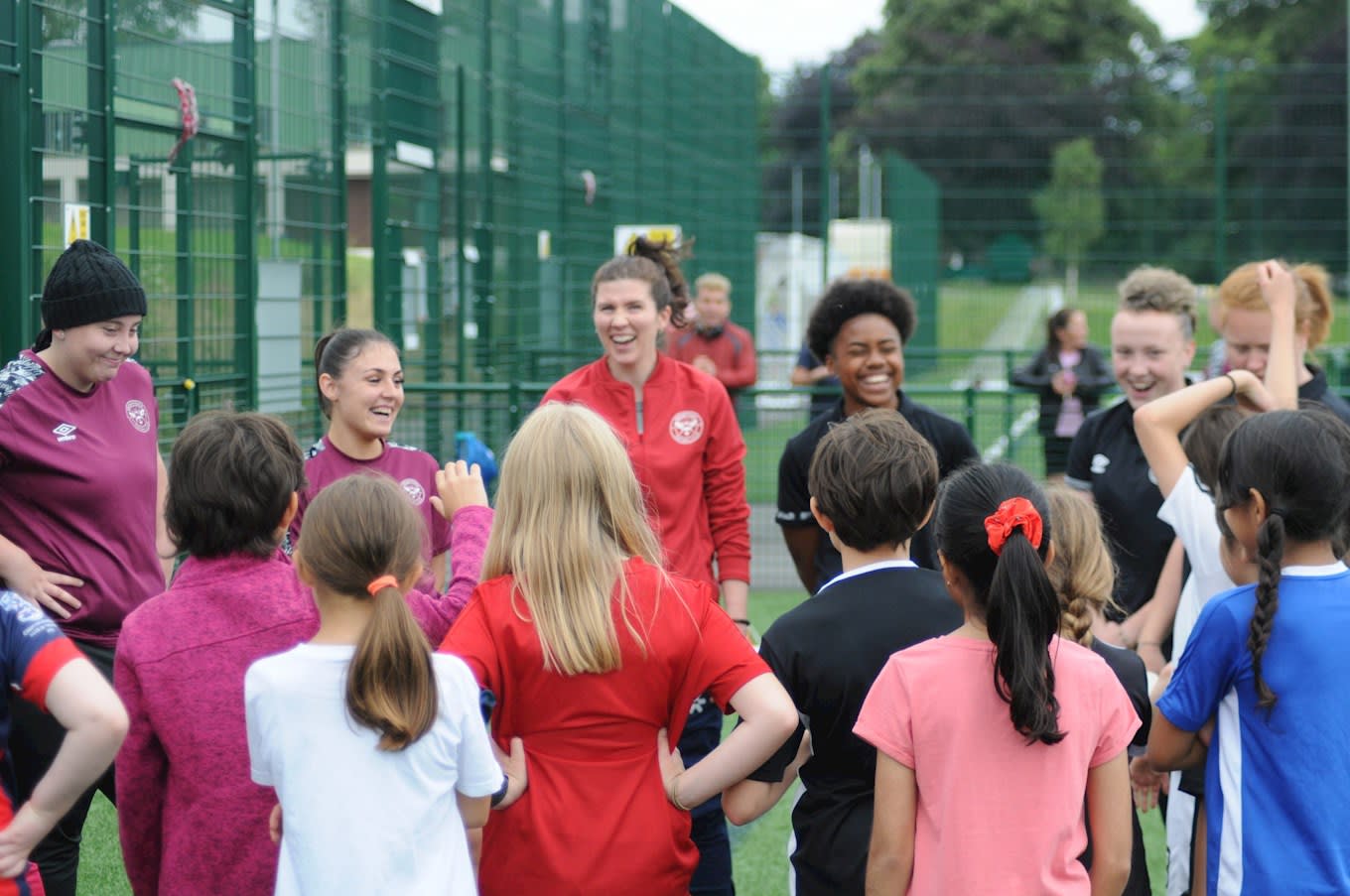 Female players visit Girls Football Development Centre