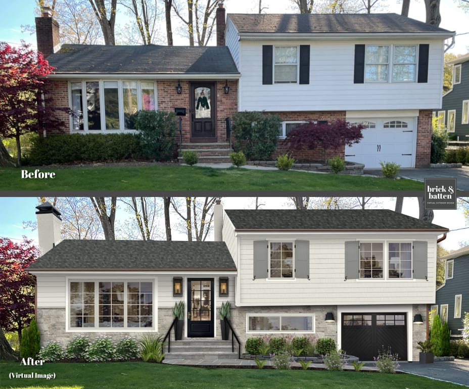 13 Split-Level House Exterior Ideas - brick&batten