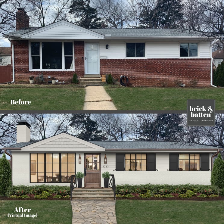 brick and siding house painted