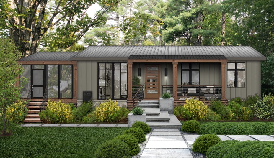 75 Modern Green Exterior Home Ideas You'll Love - October, 2023